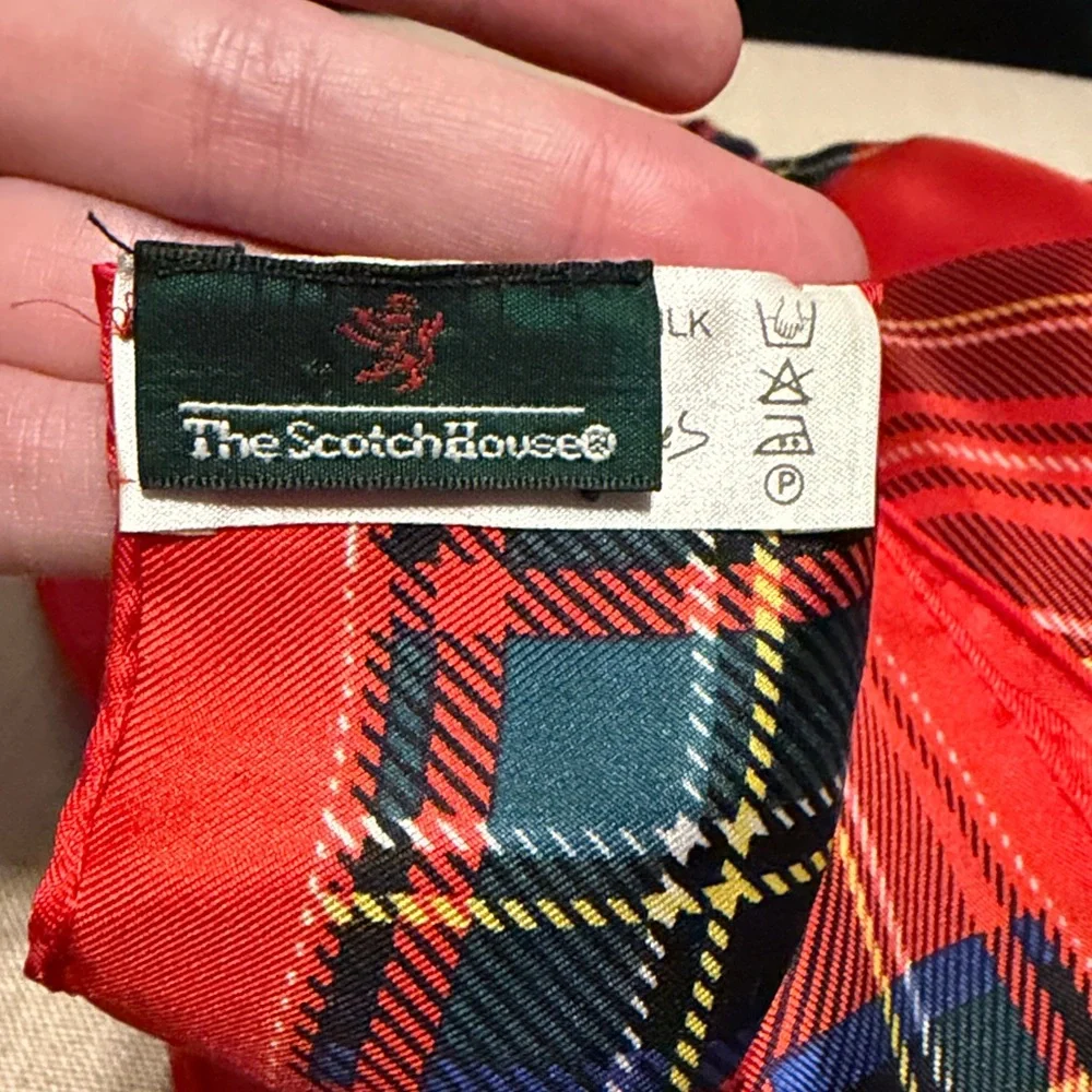 Vintage Scottish Silk Scarf